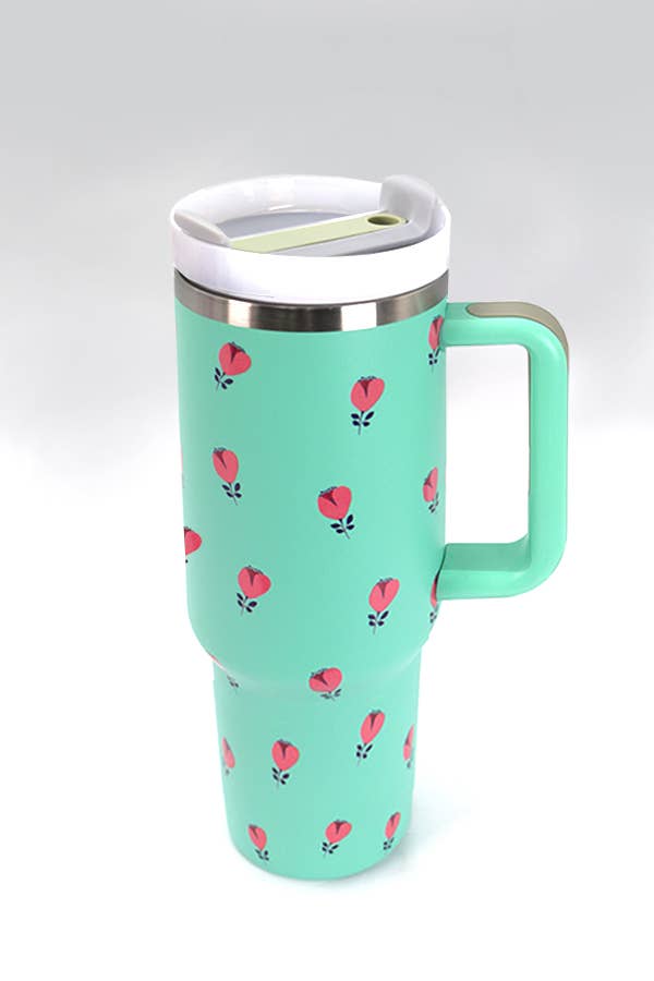 JOSSLYN by Wall to Wall - 40oz STAINLESS STEEL TUMBLER FLOWER