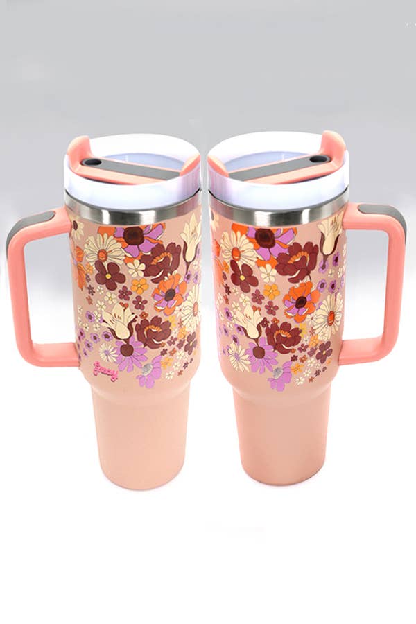 JOSSLYN by Wall to Wall - 40oz STAINLESS STEEL TUMBLER FLOWER
