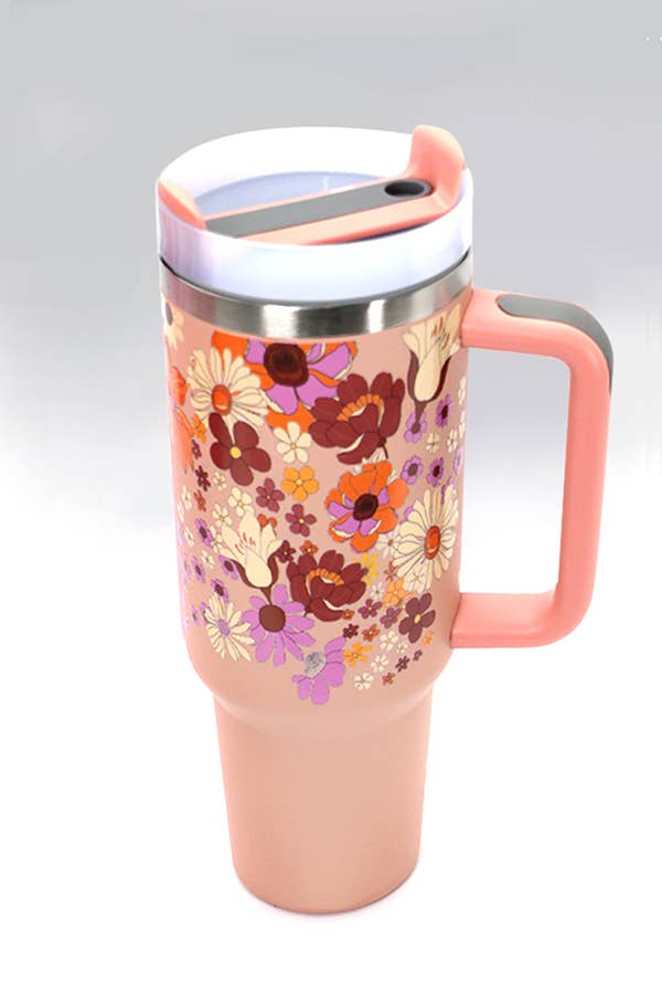 JOSSLYN by Wall to Wall - 40oz STAINLESS STEEL TUMBLER FLOWER