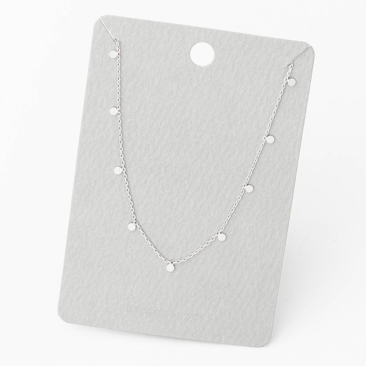 Fame Accessories - Mini Disc Drop Necklace