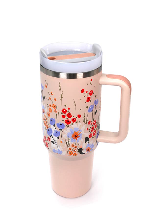 JOSSLYN by Wall to Wall - 40oz STAINLESS STEEL TUMBLER FLOWER