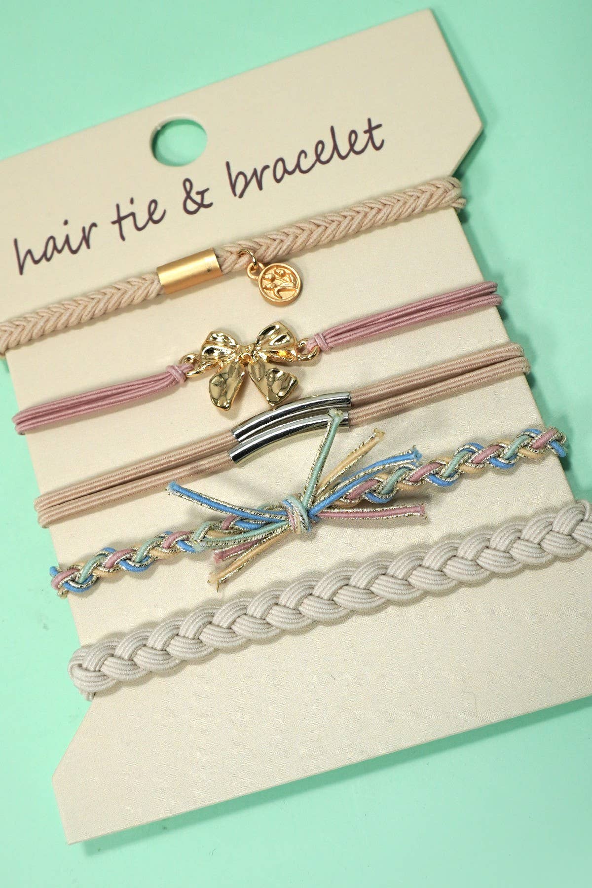 JOSSLYN by wall to wall - BOHO DUAL FUNCTION KNOT BRACELET HAIR TIES | 40BH104