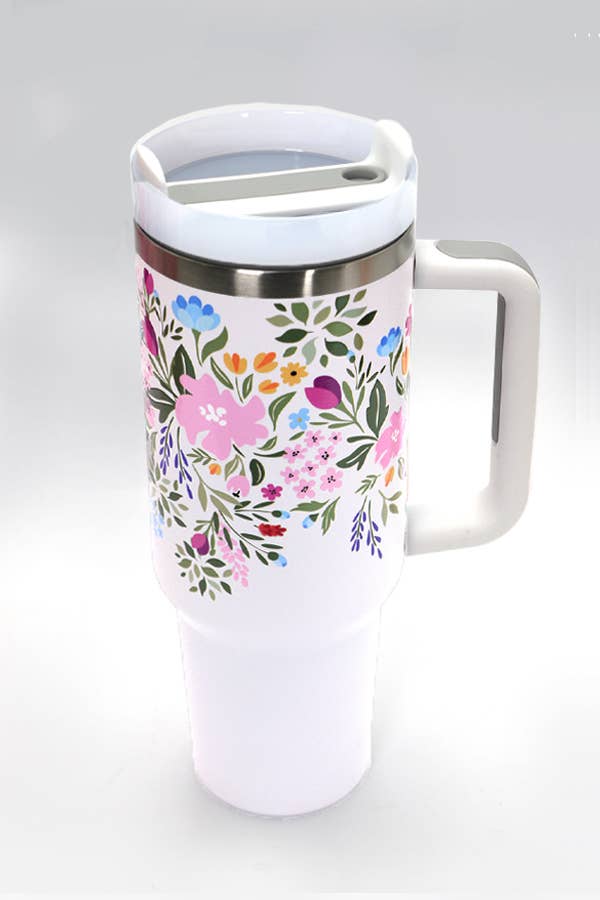 JOSSLYN by Wall to Wall - 40oz STAINLESS STEEL TUMBLER FLOWER