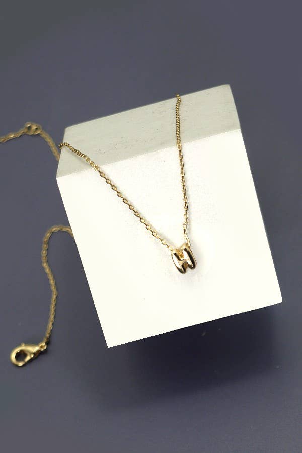 JOSSLYN by wall to wall - MINI PERSONALIZED INITIAL 3D BUBBLE LETTER NECKLACE | 80N324
