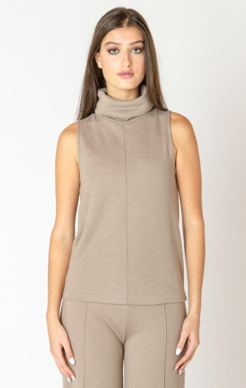 Almond Rolled Neck Top