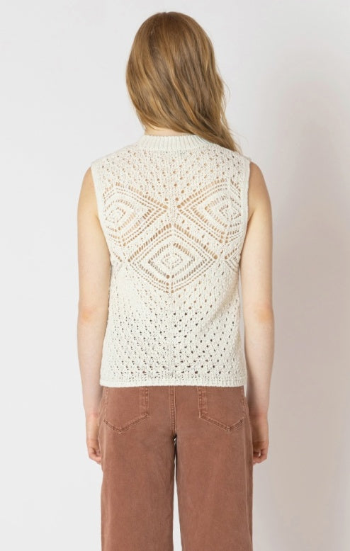 Ecru Pointelle Sweater