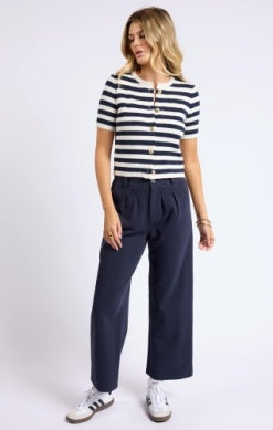 Daphne Striped Button Cardi