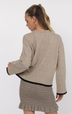 Angelina Cuff Slit Sweater