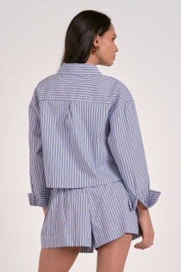 Navy Stripe Top