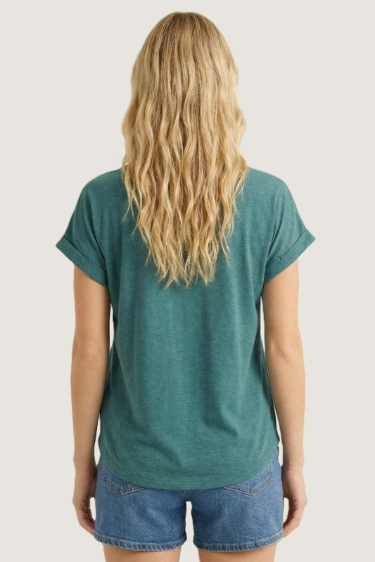 Roll Up Short Sleeve Top