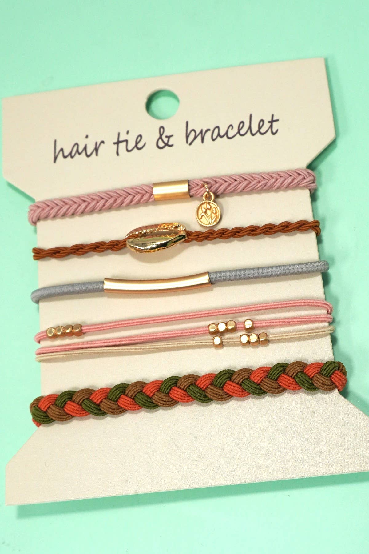JOSSLYN by wall to wall - BOHO DUAL FUNCTION KNOT BRACELET HAIR TIES | 40BH104