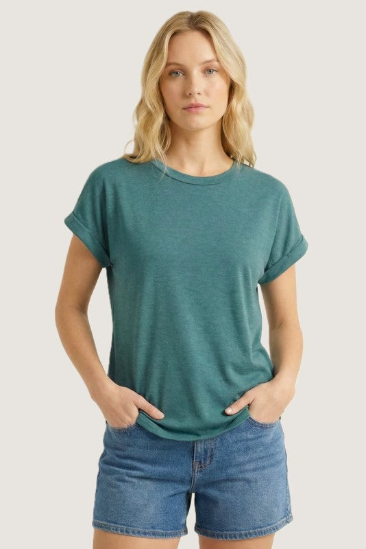 Roll Up Short Sleeve Top