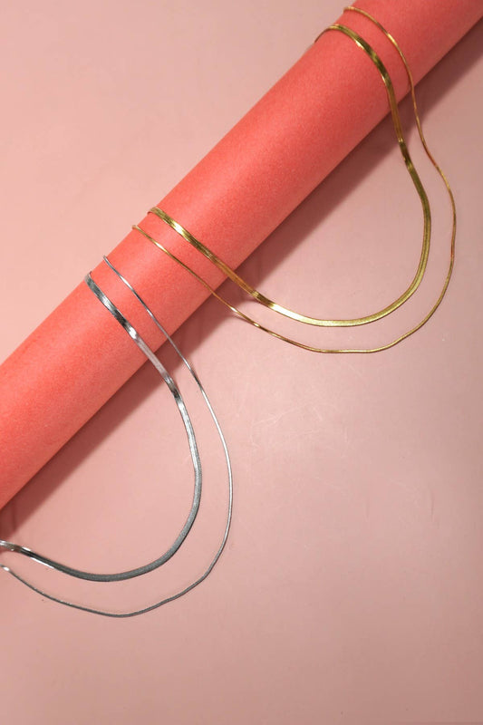 JOSSLYN by wall to wall - STAINLESS STEEL TARNISH FREE  MULTI LAYER NECKLACE | 40NK315