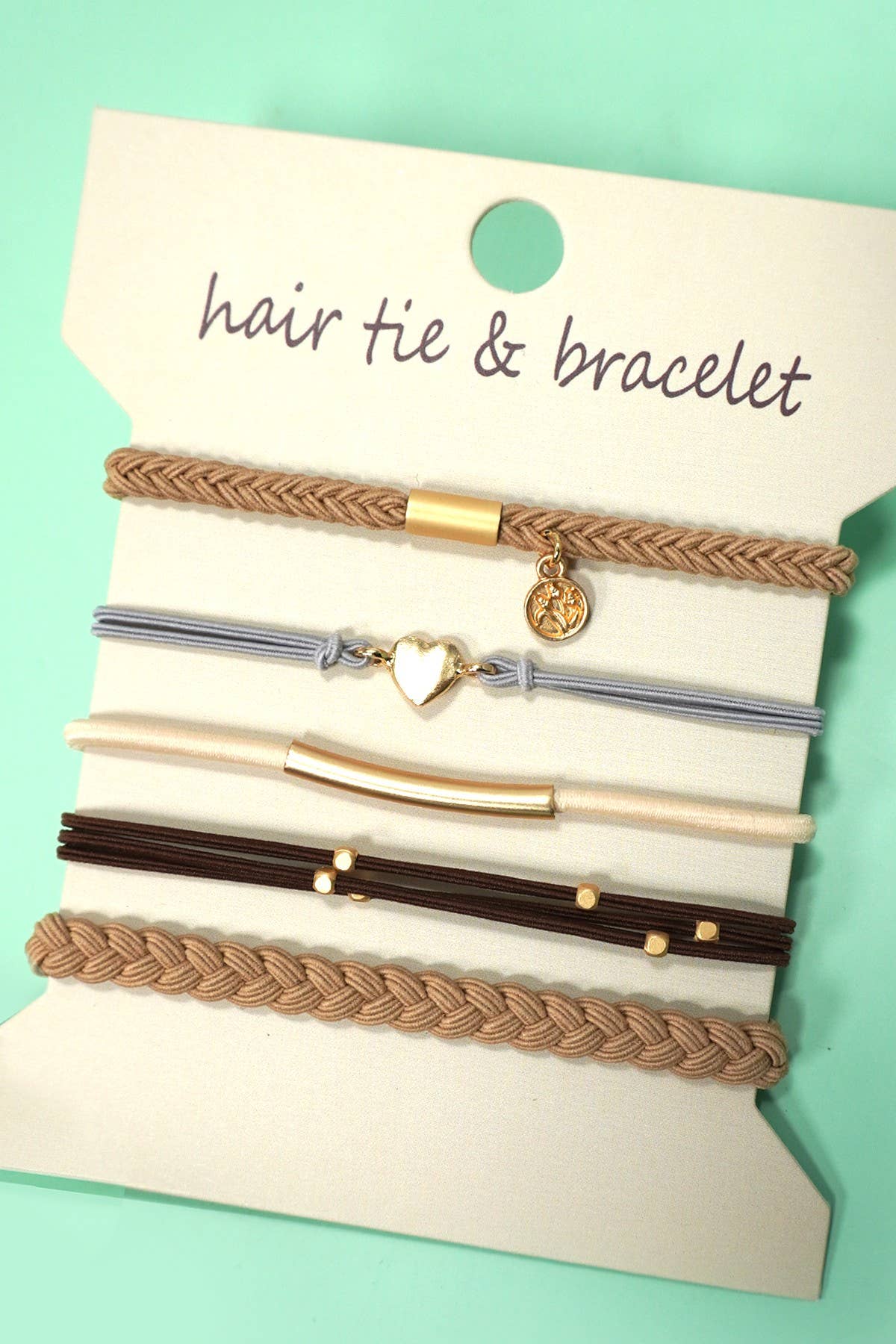 JOSSLYN by wall to wall - BOHO DUAL FUNCTION KNOT BRACELET HAIR TIES | 40BH104