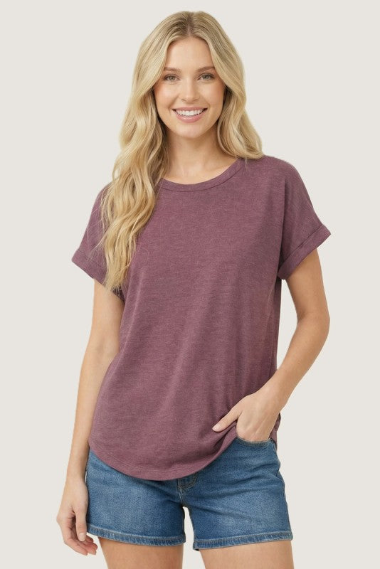 Roll Up Short Sleeve Top