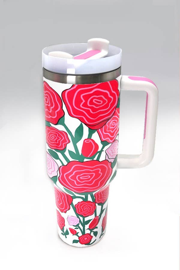 JOSSLYN by Wall to Wall - 40oz STAINLESS STEEL TUMBLER FLOWER