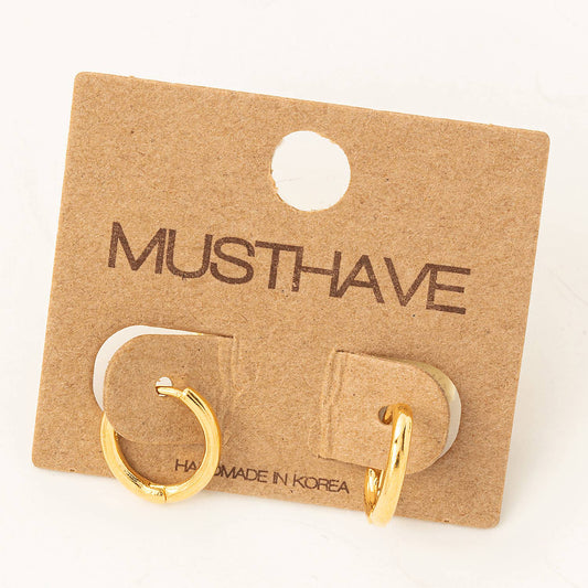 Fame Accessories - Mini Huggie Earrings