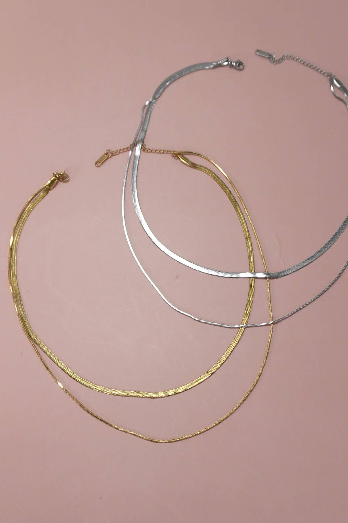 JOSSLYN by wall to wall - STAINLESS STEEL TARNISH FREE  MULTI LAYER NECKLACE | 40NK315