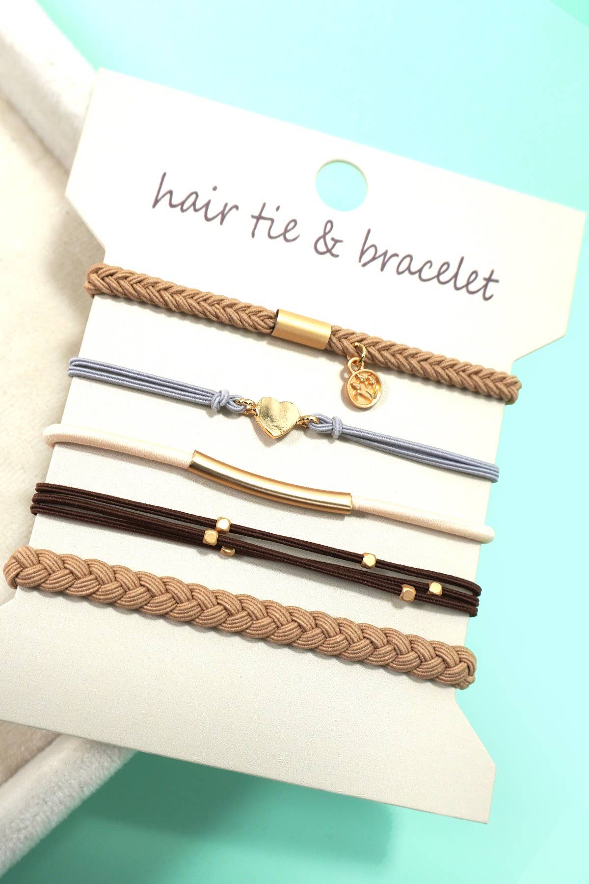 JOSSLYN by wall to wall - BOHO DUAL FUNCTION KNOT BRACELET HAIR TIES | 40BH104