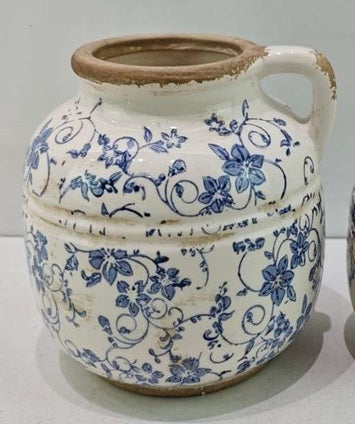 Blue Heirloom Handle Vase