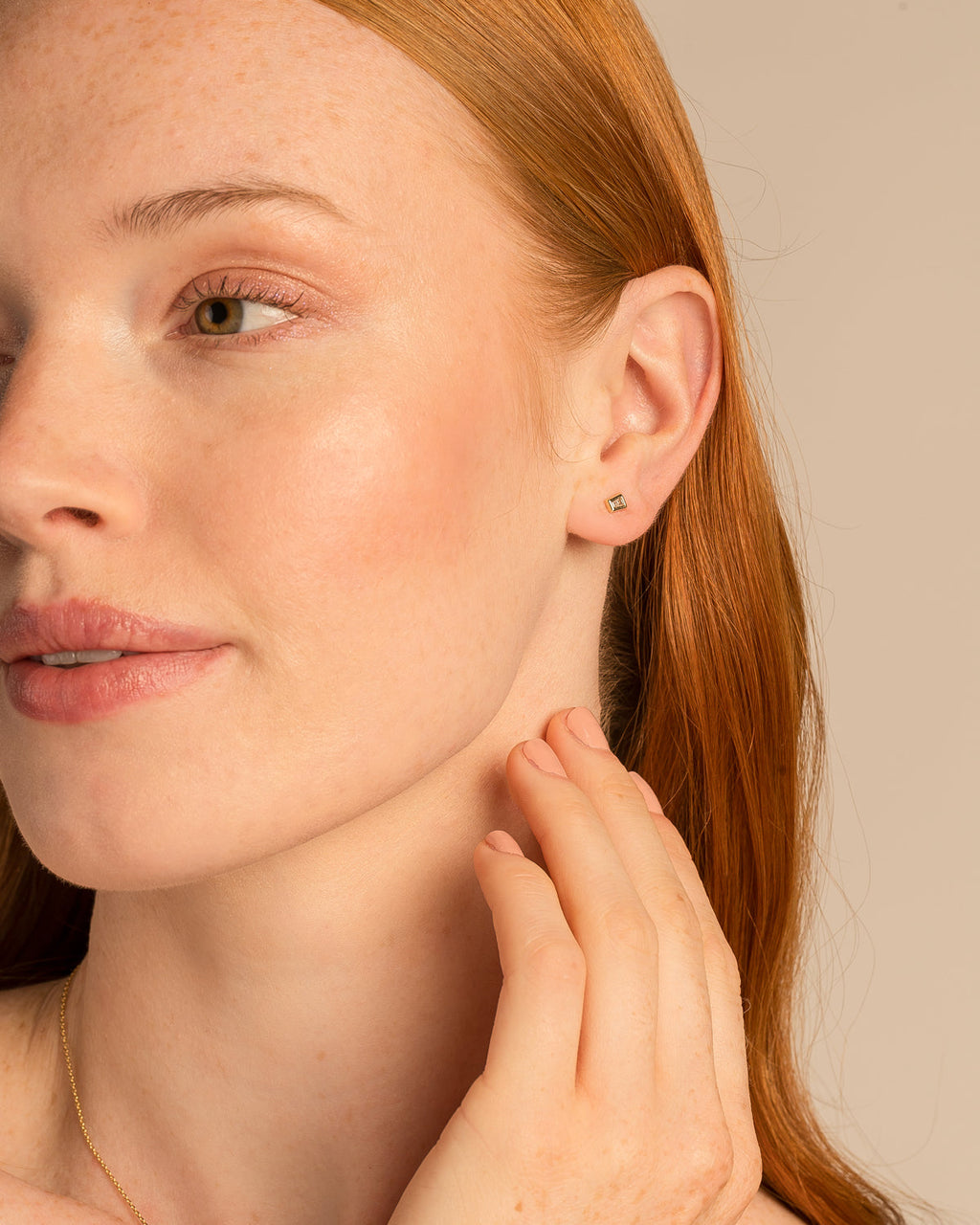 Mom Baguette Stud Earrings