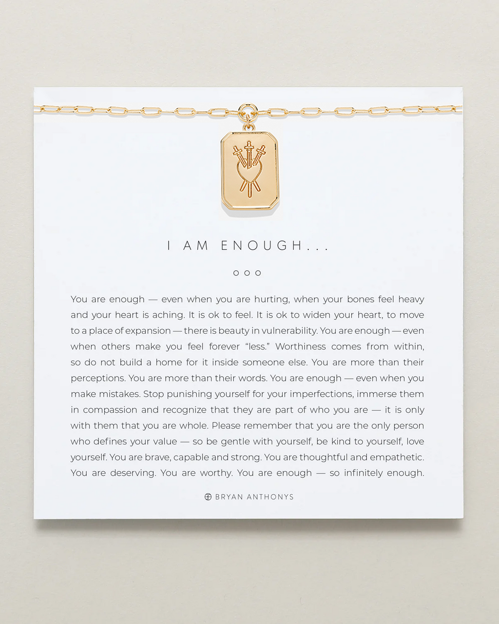 I Am Enough Statement Necklace