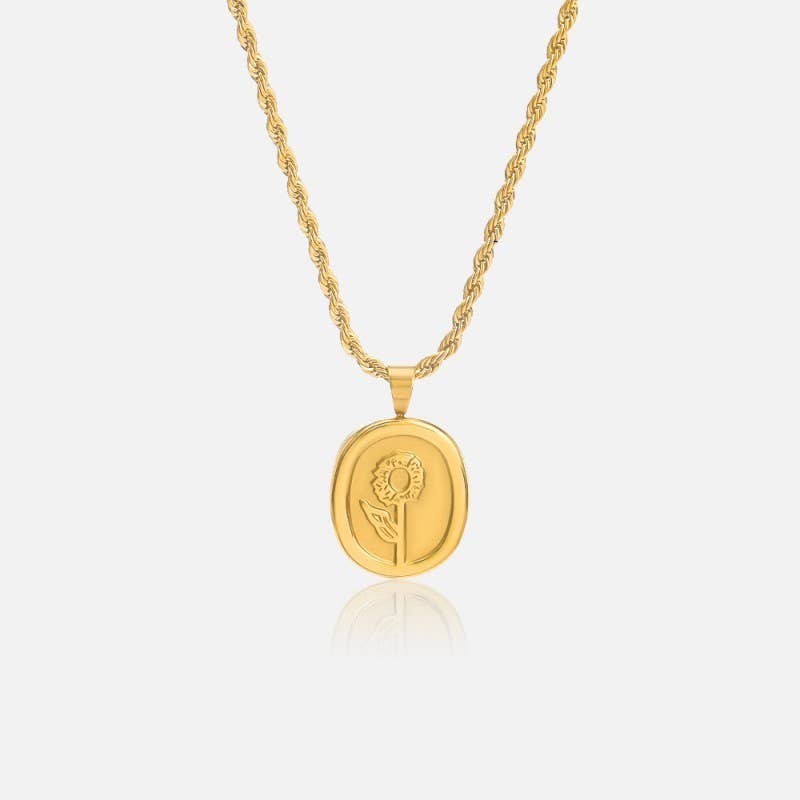 JOSSLYN by wall to wall - 18K STAINLESS STEEL TARNISH FREE ROSE NECKLACE | 40NK9447