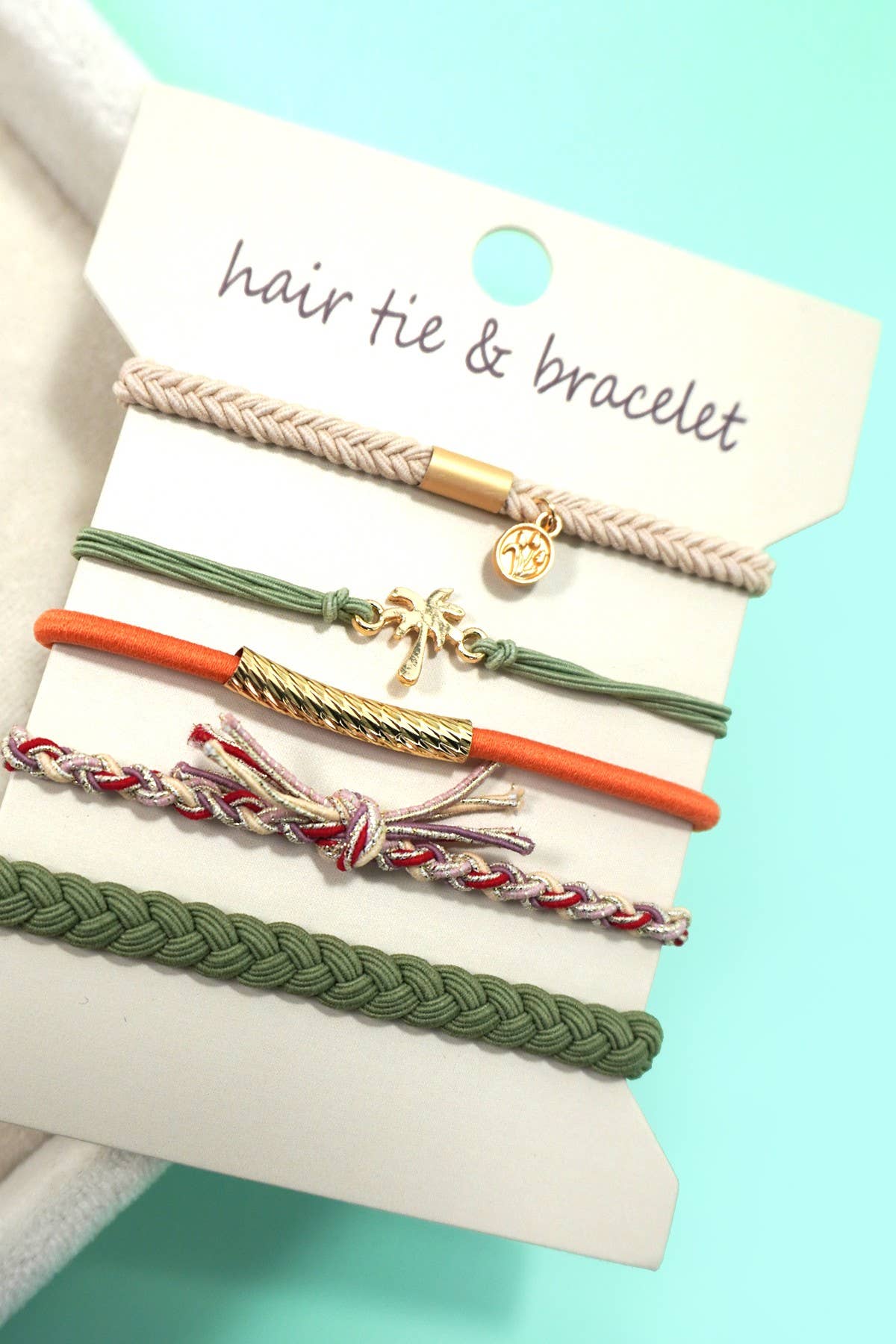 JOSSLYN by wall to wall - BOHO DUAL FUNCTION KNOT BRACELET HAIR TIES | 40BH104