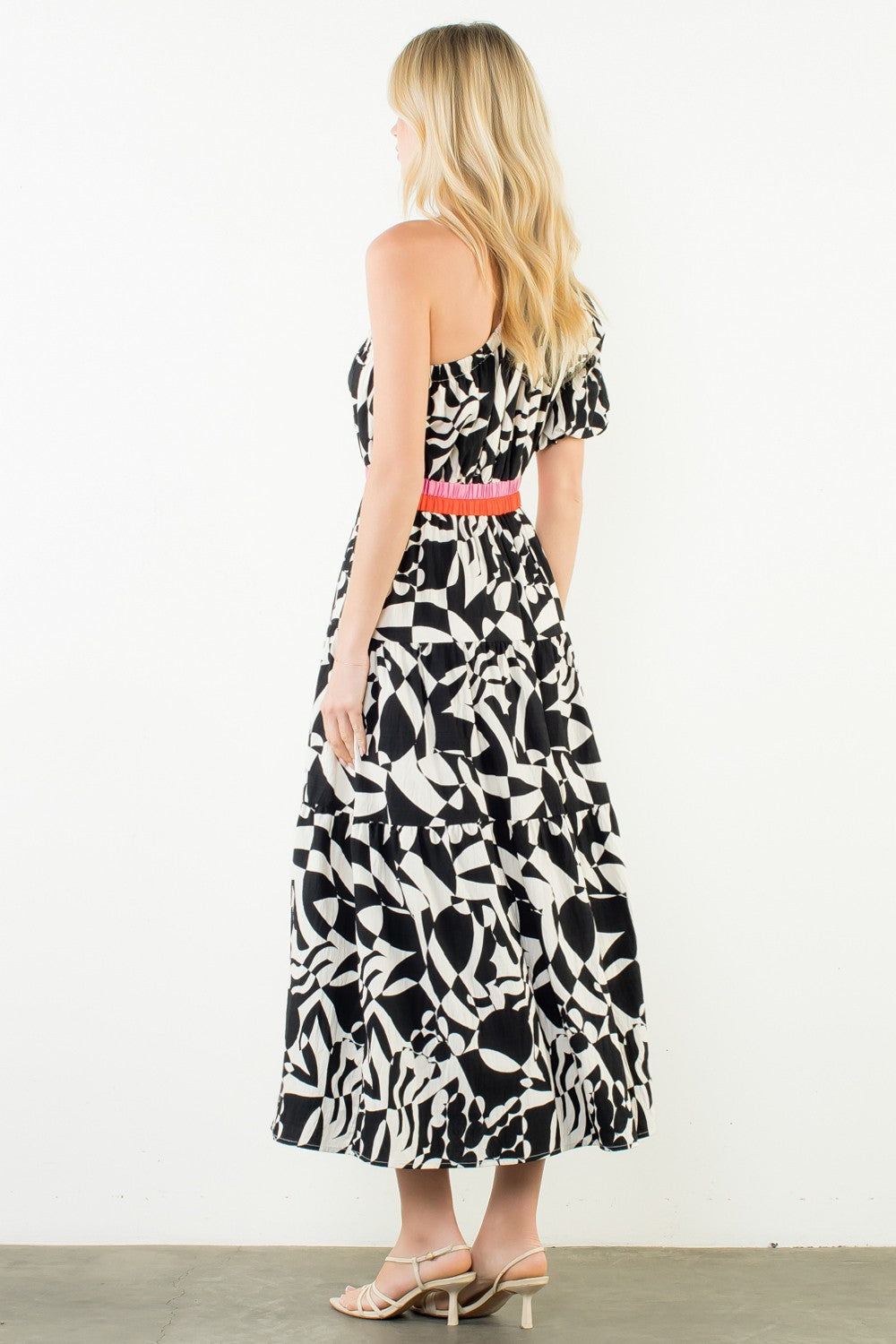 One Shoulder Pattern Maxi