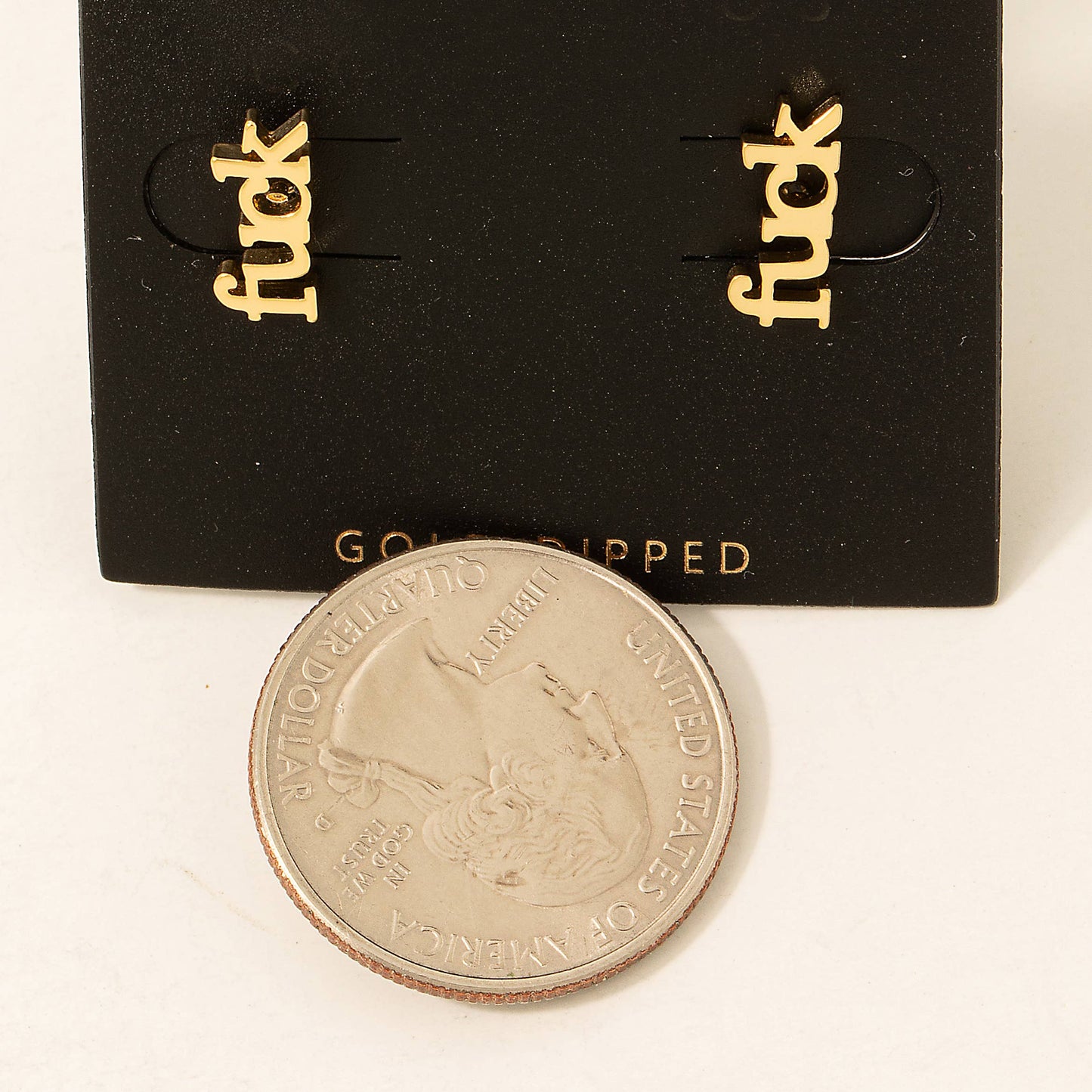 Fame Accessories - Mini Fuck Stud Earrings