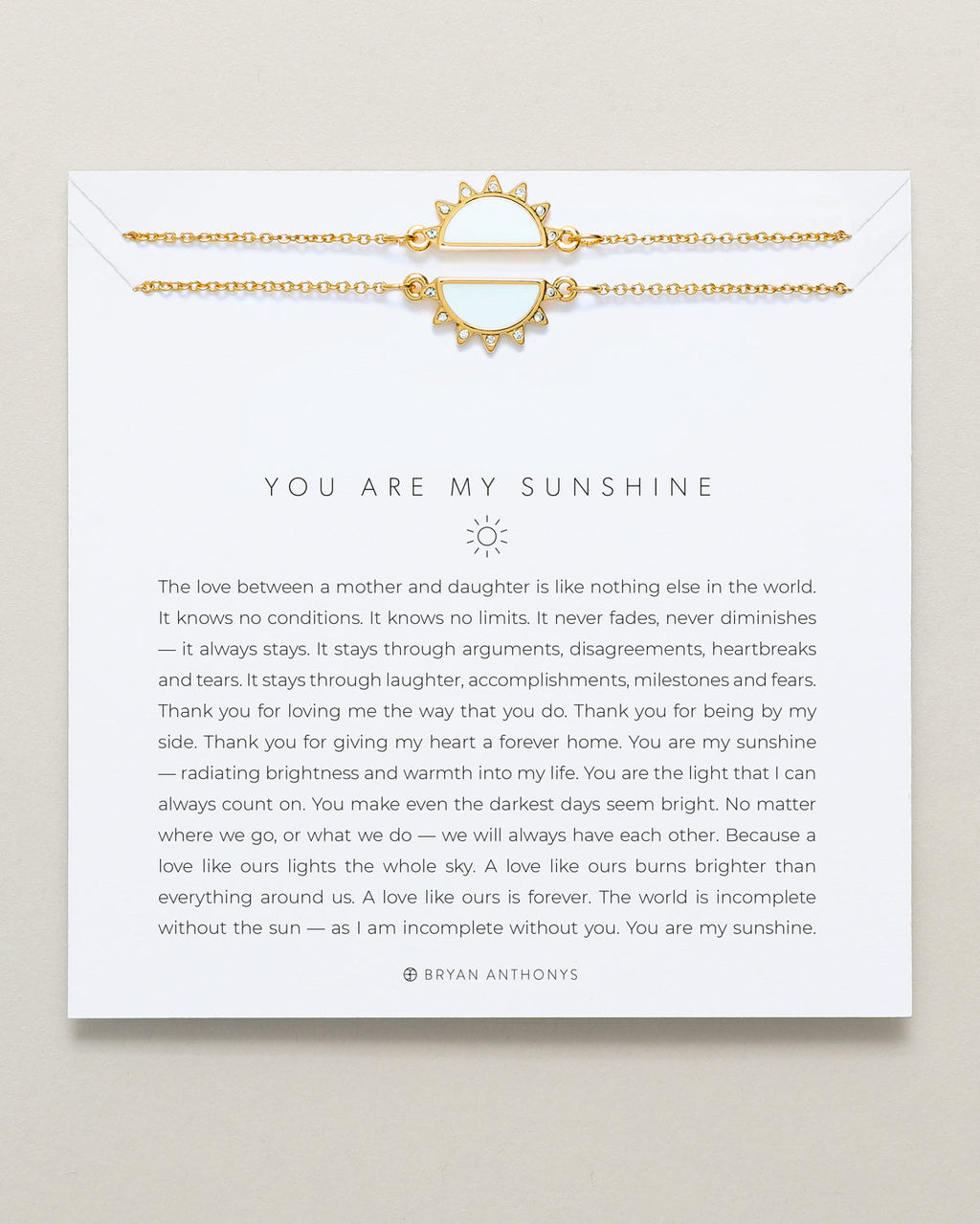 You Are My Sunshine Gold Bracelet Set