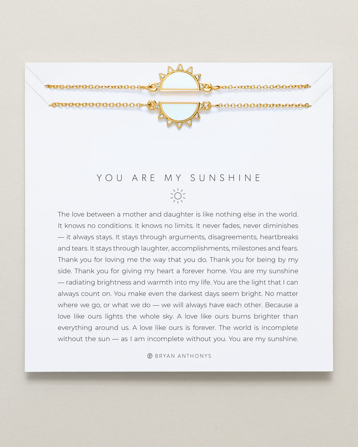 You Are My Sunshine Gold Bracelet Set