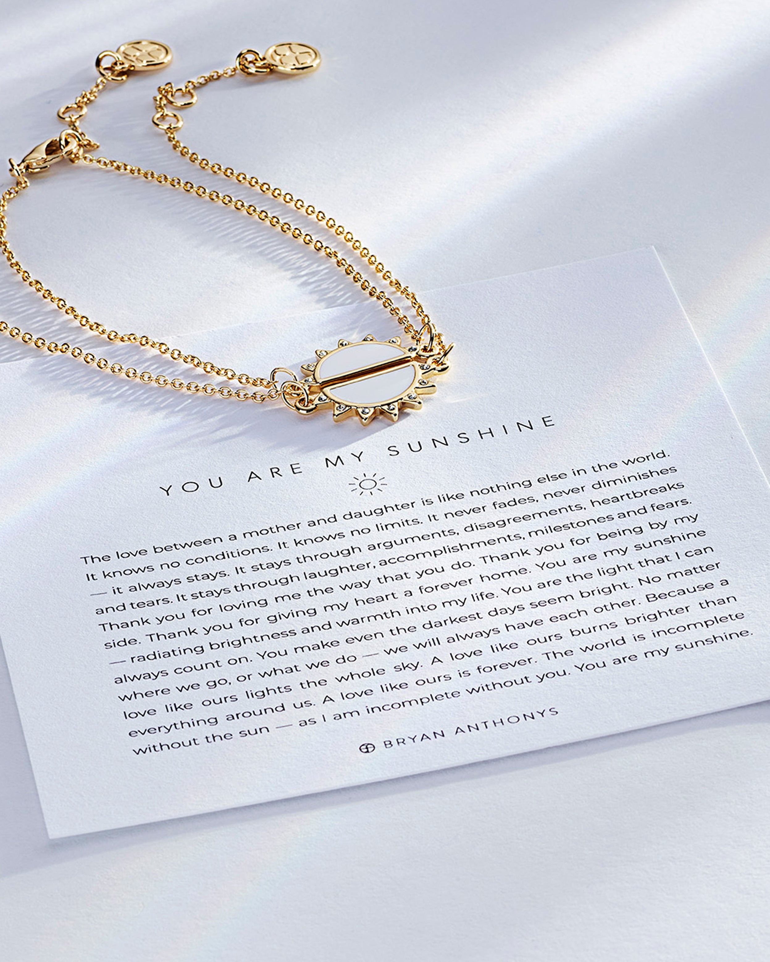 You Are My Sunshine Gold Bracelet Set
