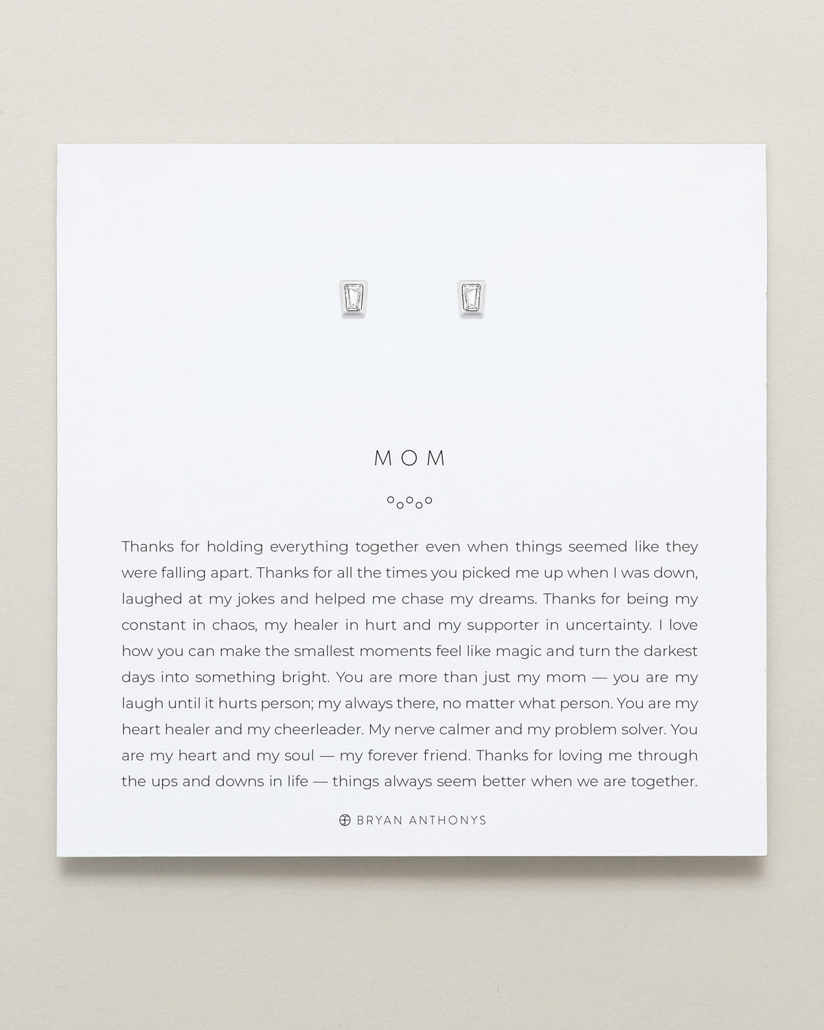 Mom Baguette Stud Earrings