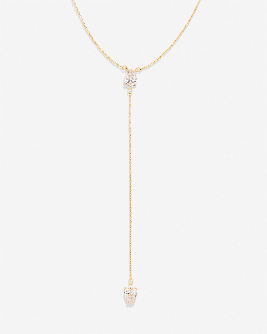 By My Side Pear Cut Lariat Necklace