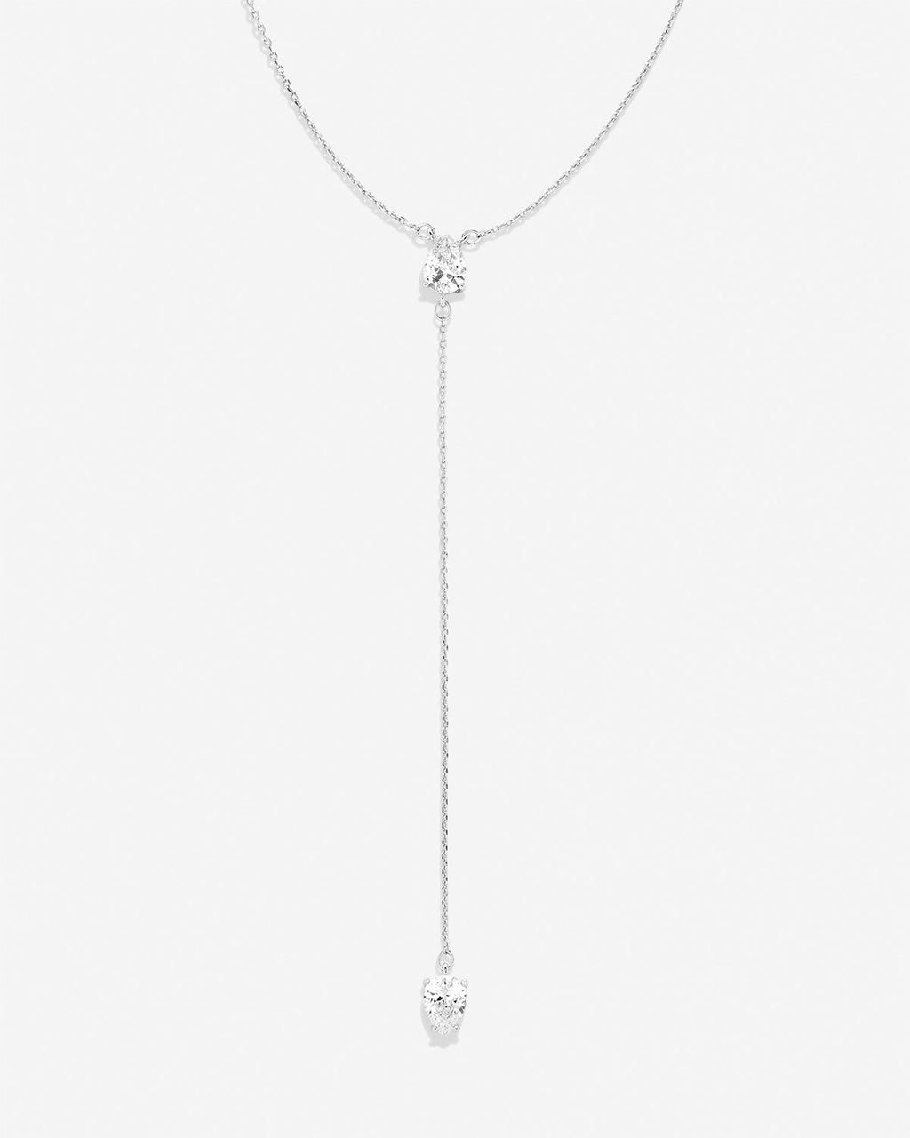 By My Side Pear Cut Lariat Necklace