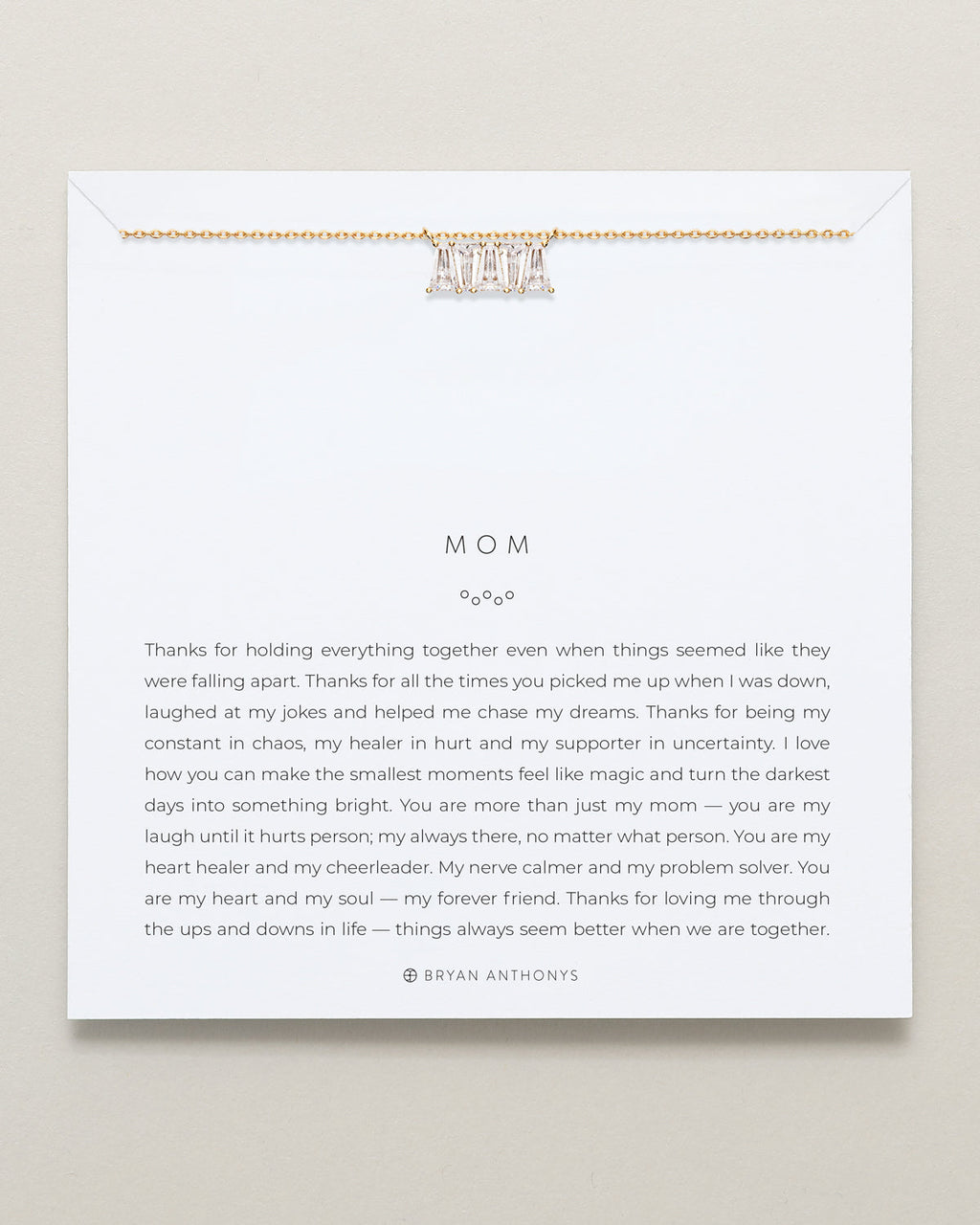 Mom Baguette Dainty Necklace