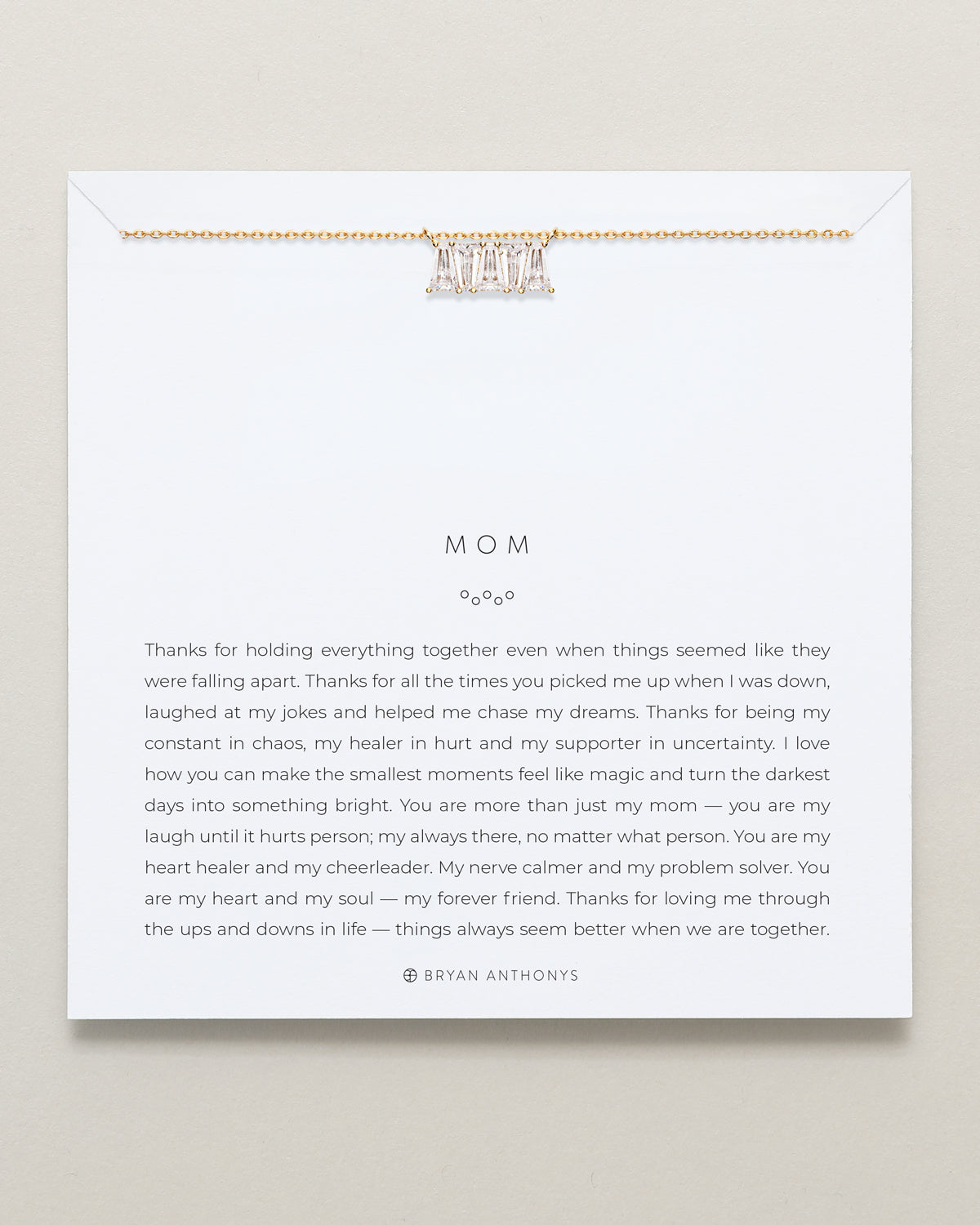 Mom Baguette Dainty Necklace