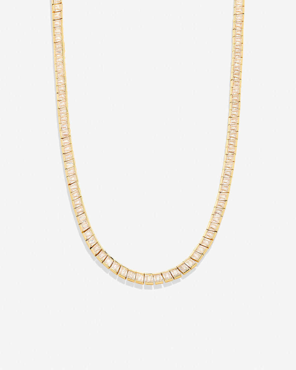 Mom Baguette Tennis Necklace