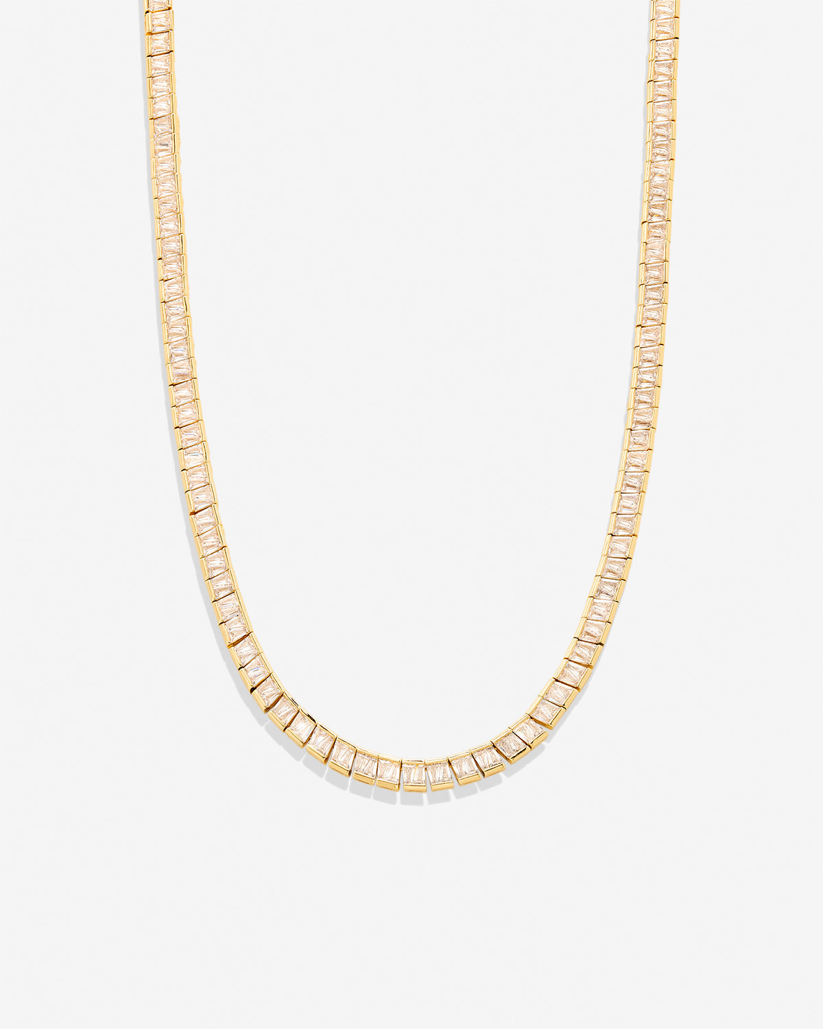 Mom Baguette Tennis Necklace