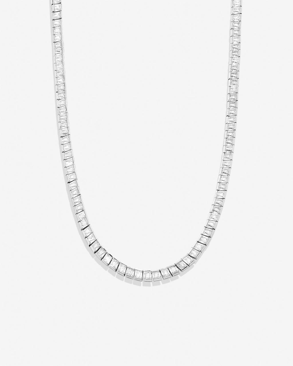 Mom Baguette Tennis Necklace