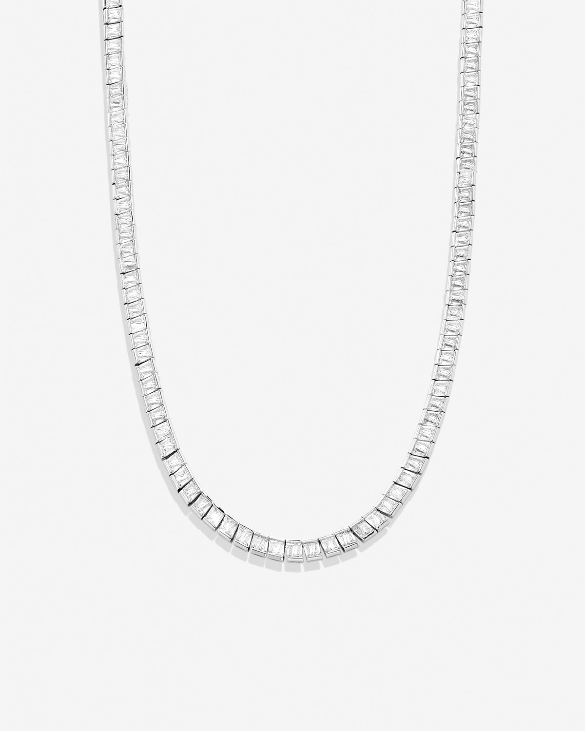 Mom Baguette Tennis Necklace