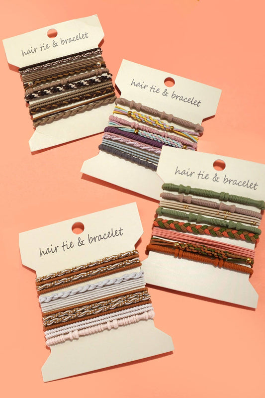 JOSSLYN by Wall to Wall - BOHO DUAL FUNCTION KNOT BRACELET HAIR TIES | 40BH103
