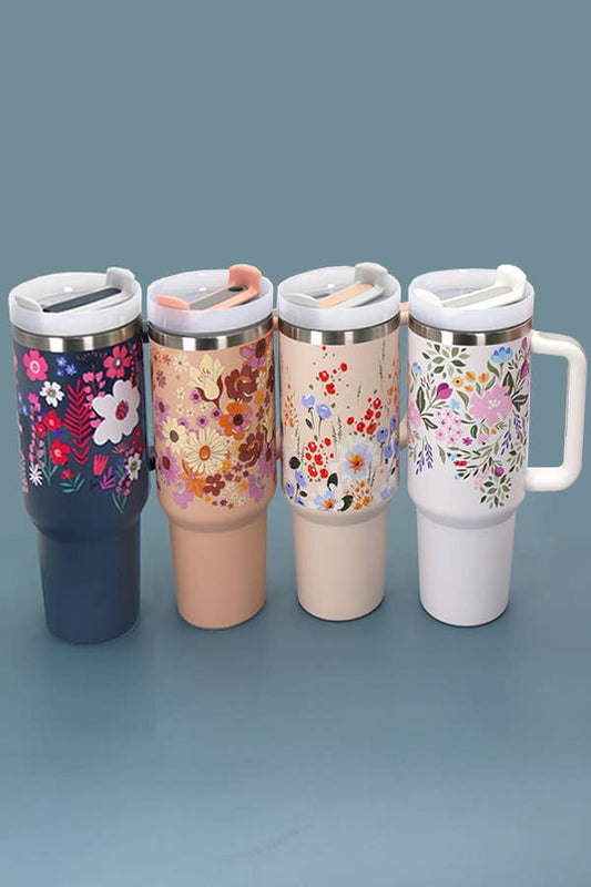 JOSSLYN by Wall to Wall - 40oz STAINLESS STEEL TUMBLER FLOWER