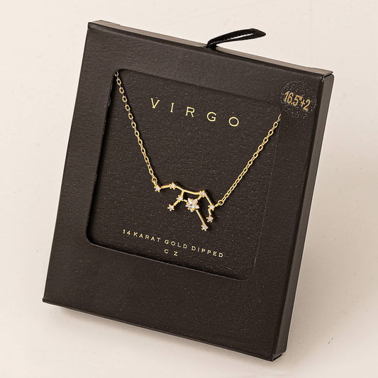 Fame Accessories - Secret Box Virgo Constellation Necklace