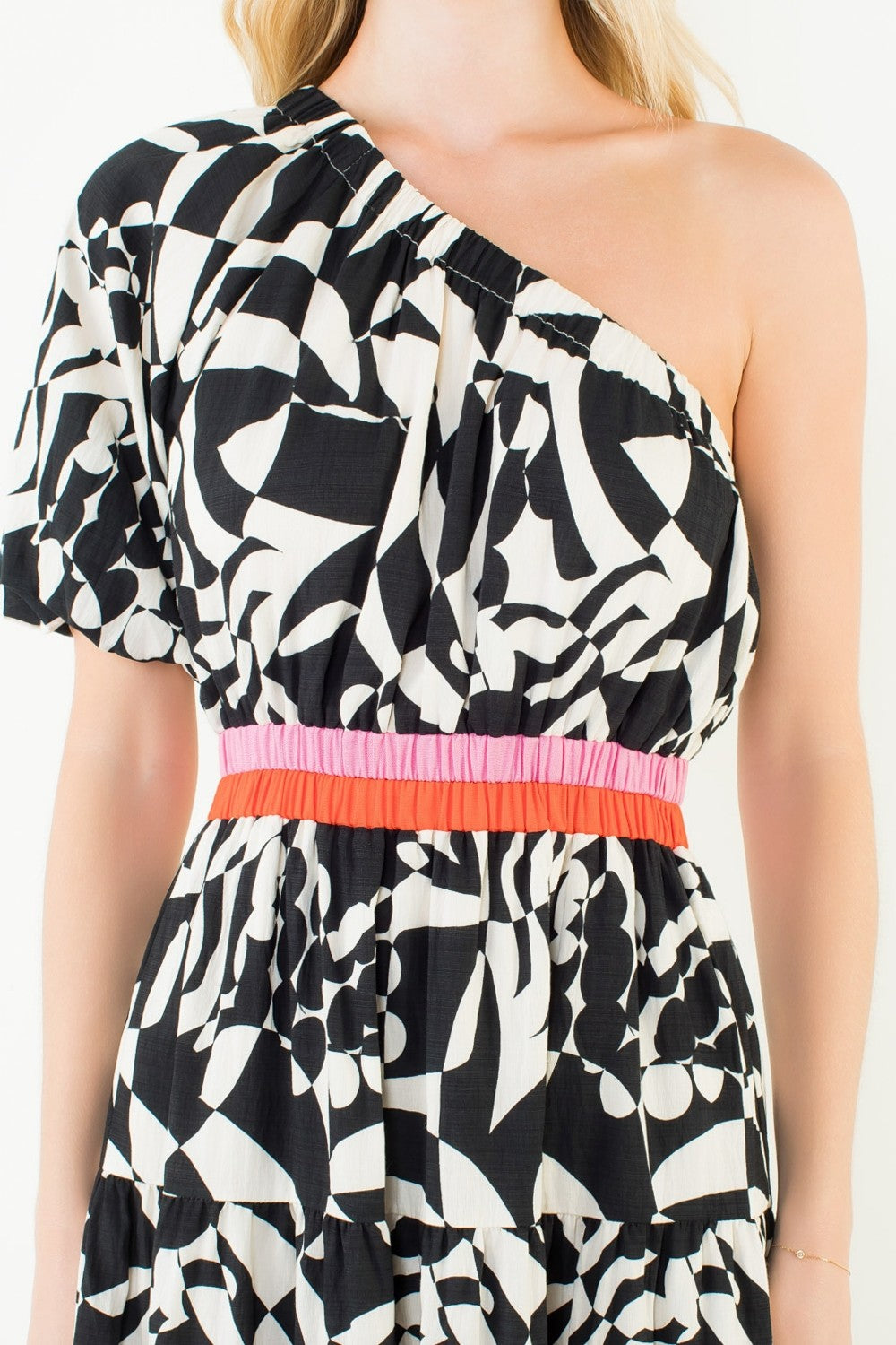 One Shoulder Pattern Maxi