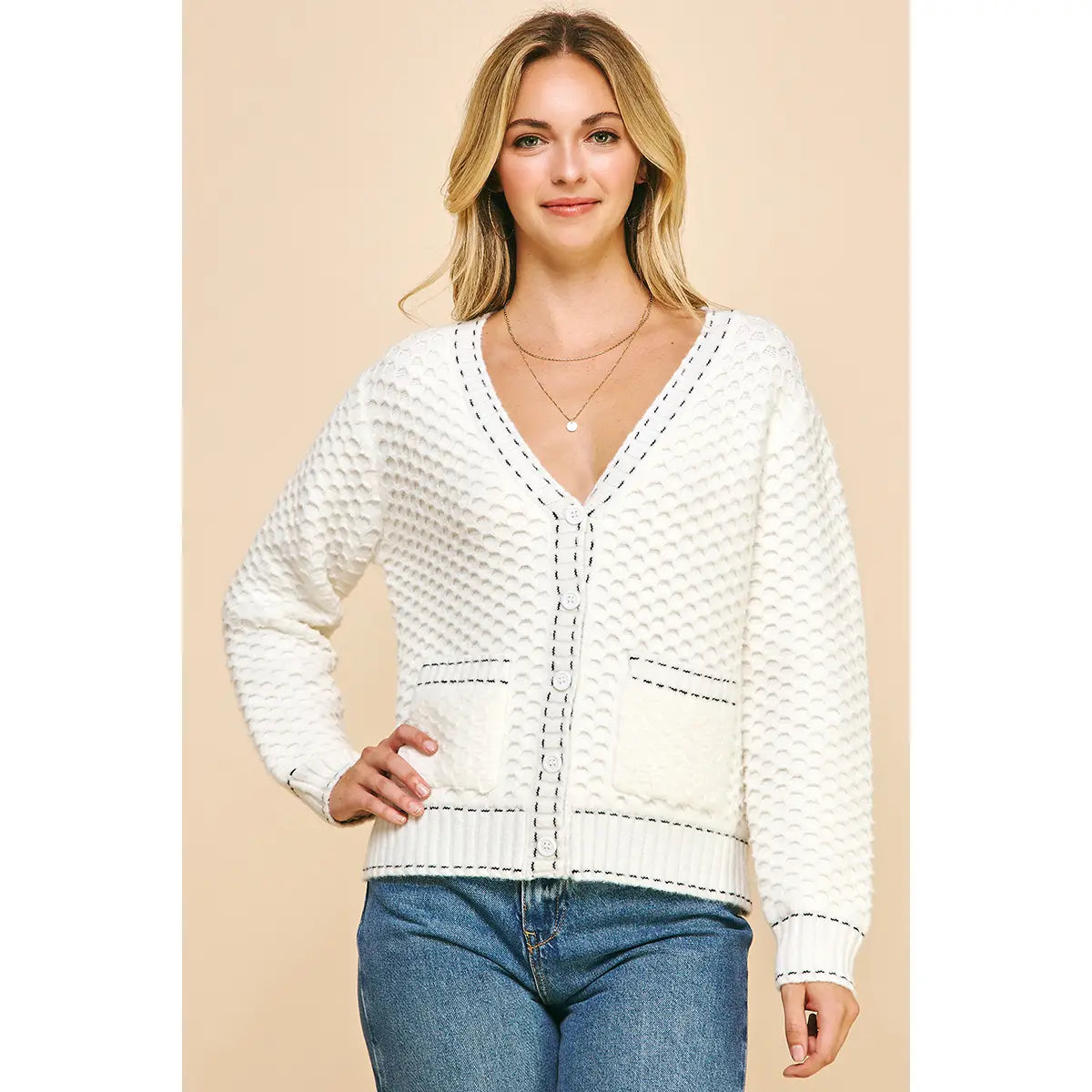 Contrast Cardigan