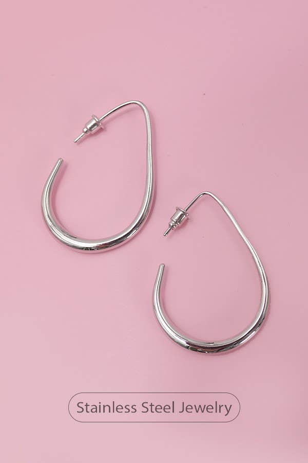 JOSSLYN by wall to wall - 18K STAINLESS STEEL WATERPROOF TARNISH FREE HOOPS | 40E311