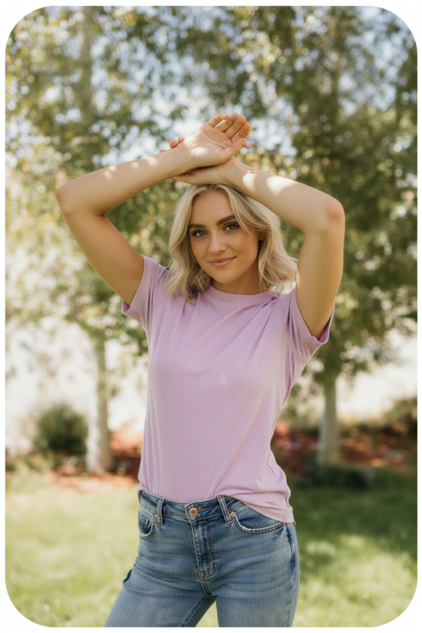 Short Sleeve Ribbed Tee