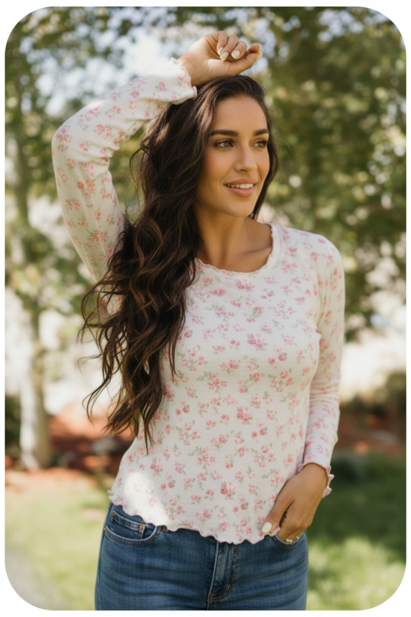 Long Sleeve Ribbed Tee